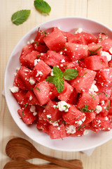 watermelon salad with feta cheese