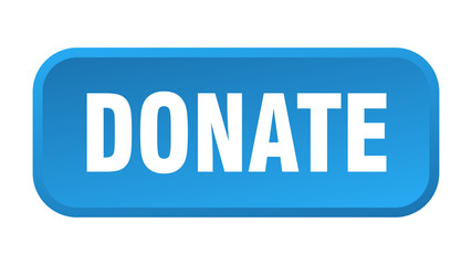 donate button. donate square 3d push button