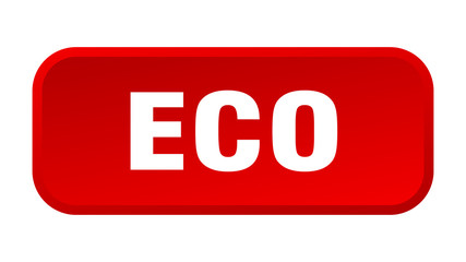 eco button. eco square 3d push button