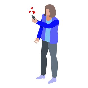 Modern vloger icon. Isometric of modern vloger vector icon for web design isolated on white background