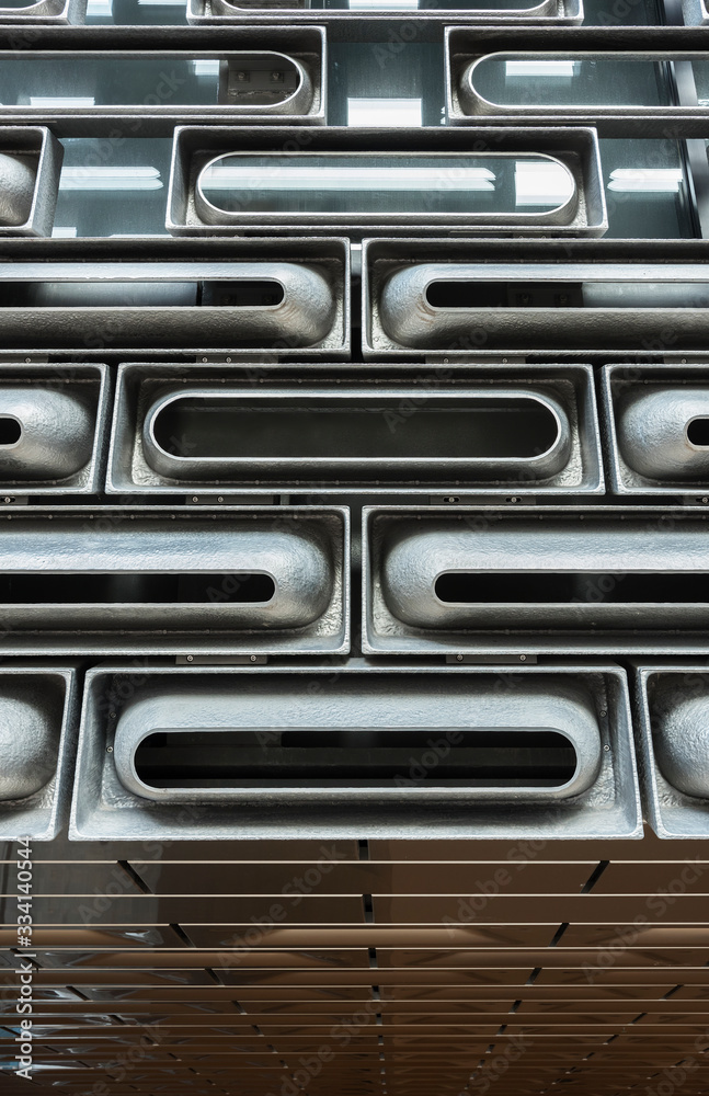 Aufkleber Exterior of modern architecture. building abstract pattern background
