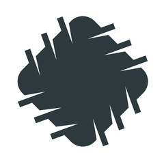 tailor patch black icon on white background