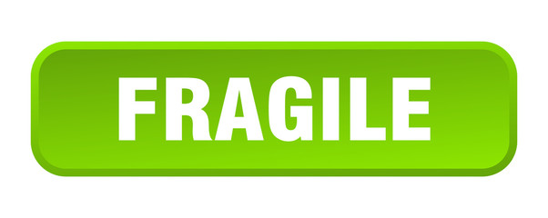 fragile button. fragile square 3d push button