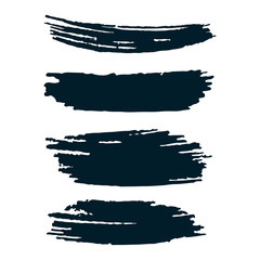 Dark blue brush strokes isolated. Ink painting. Artwork