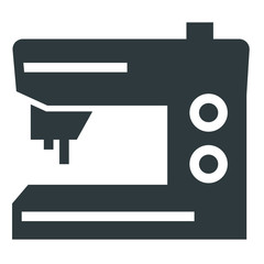 Obraz premium sewing machine black icon on white background