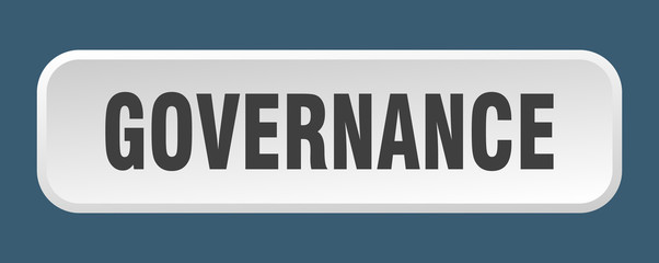 governance button. governance square 3d push button