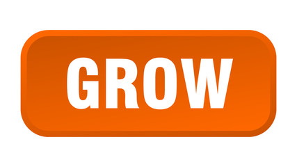 grow button. grow square 3d push button