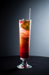 creative cocktail on the dark background