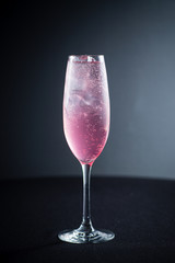 creative cocktail on the dark background