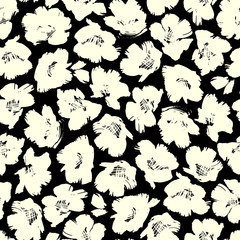 Seamless pattern material of an abstract flower,