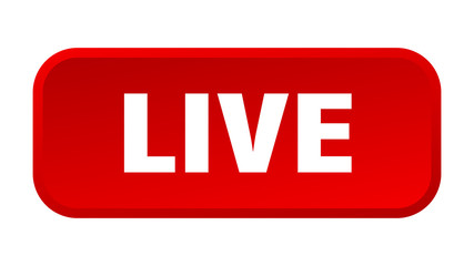 live button. live square 3d push button