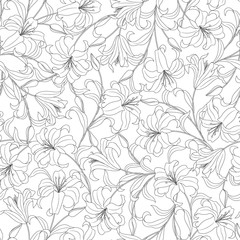 Seamless vector pattern of a beautiful flower,