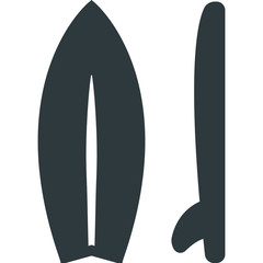  surfboard black icon on white background