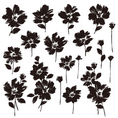 Flower vector illustration material abstract beautifully,