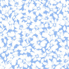 Seamless pattern material of an abstract flower,