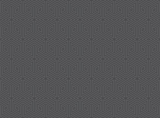 Vector repeating geometrical mosaic. Gray background.