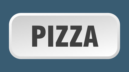 Fototapeta premium pizza button. pizza square 3d push button