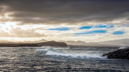 coast of the Atlantic Ocean on the island of San Miguel, Azores, Portugal