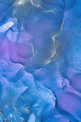 Fluid Art . Abstract colorful background, wallpaper. Mixing acrylic paints. Modern art. Marble texture. Alcohol ink colors  translucent