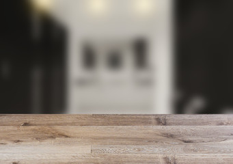 Background with empty wooden table. Flooring