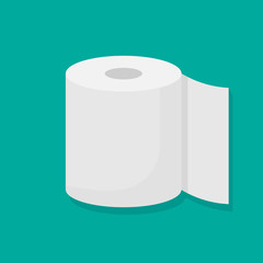 Toilet paper isolated on white background. Vector illustration.