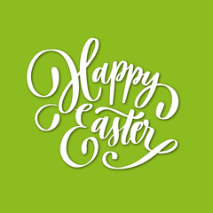 Easter green background with  lettering.