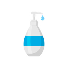 Bottle soap icon isolated on white background. Vector illustration.