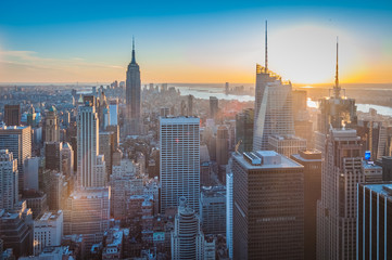 Fototapeta na wymiar Downtown Manhattan in New York, United States.