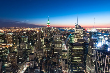 Fototapeta na wymiar Downtown Manhattan in New York, United States.