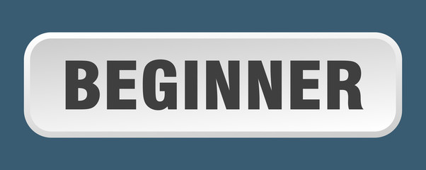 beginner button. beginner square 3d push button