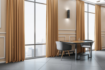 Fototapeta premium Luxury cafe room with dishware