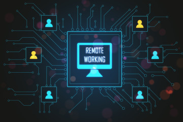 Distant coworking remote work interface