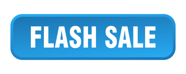 flash sale button. flash sale square 3d push button
