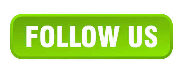 follow us button. follow us square 3d push button
