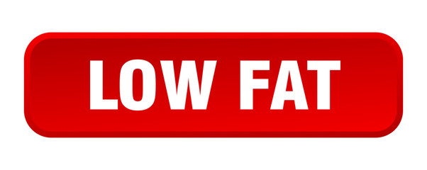low fat button. low fat square 3d push button