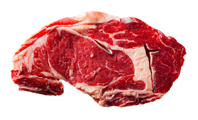 Obraz premium Raw veal steak with herbs