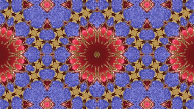 Colorful kaleidoscope in the Russian style, loop.