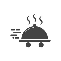 Food delivery icon. Food delivery logotype. Vector illustration in flat style. EPS 10