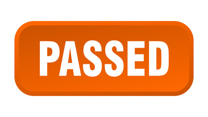 passed button. passed square 3d push button