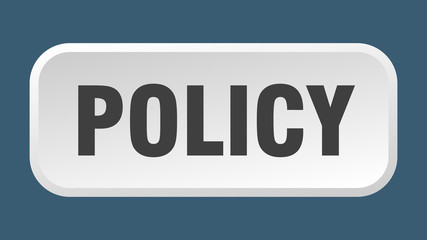 policy button. policy square 3d push button