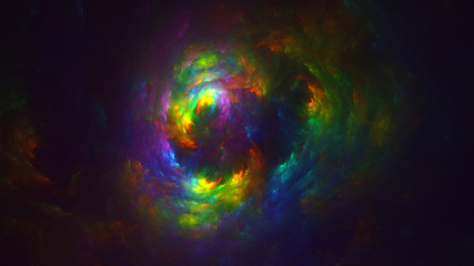 3D rendering abstract fractal light background