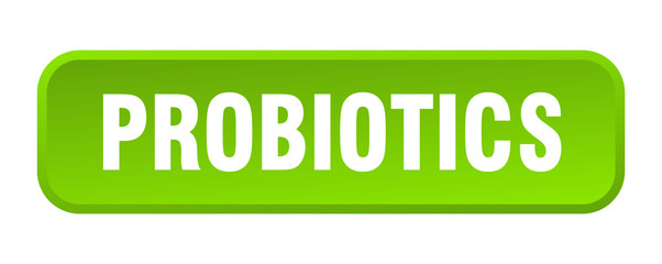 probiotics button. probiotics square 3d push button