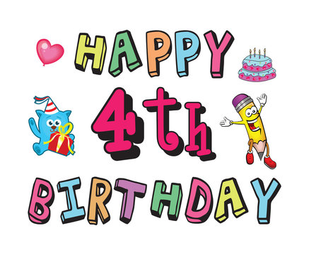 4Th Birthday" Images – Browse 387 Stock Photos, Vectors, and Video