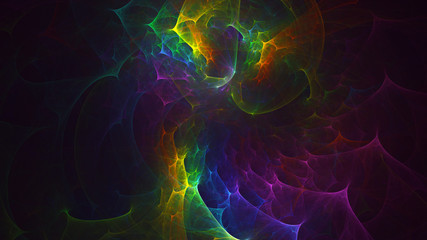 3D rendering abstract fractal light background