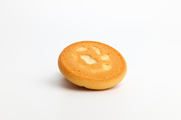 Delicious cookies on white background