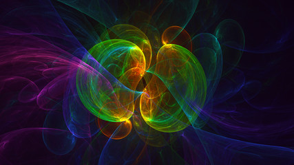 3D rendering abstract fractal light background