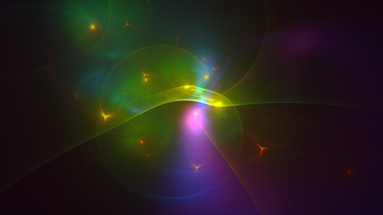 3D rendering abstract fractal light background