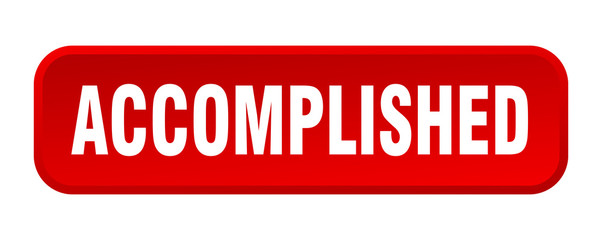 accomplished button. accomplished square 3d push button