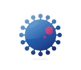 illustration of corona virus disease bacteria cell. coronavirus vector design element. airborne droplet icon. virus logo isolated.