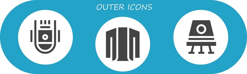 Modern Simple Set of outer Vector filled Icons